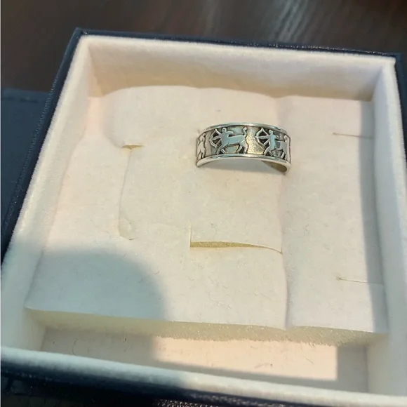 Sterling Silver Sagittarius Motif Ring - Picture 1 of 3